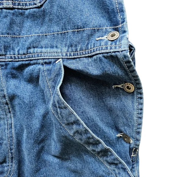 Vintage Y2k Old Navy Cropped Blue Denim Overalls - Picture 5 of 9